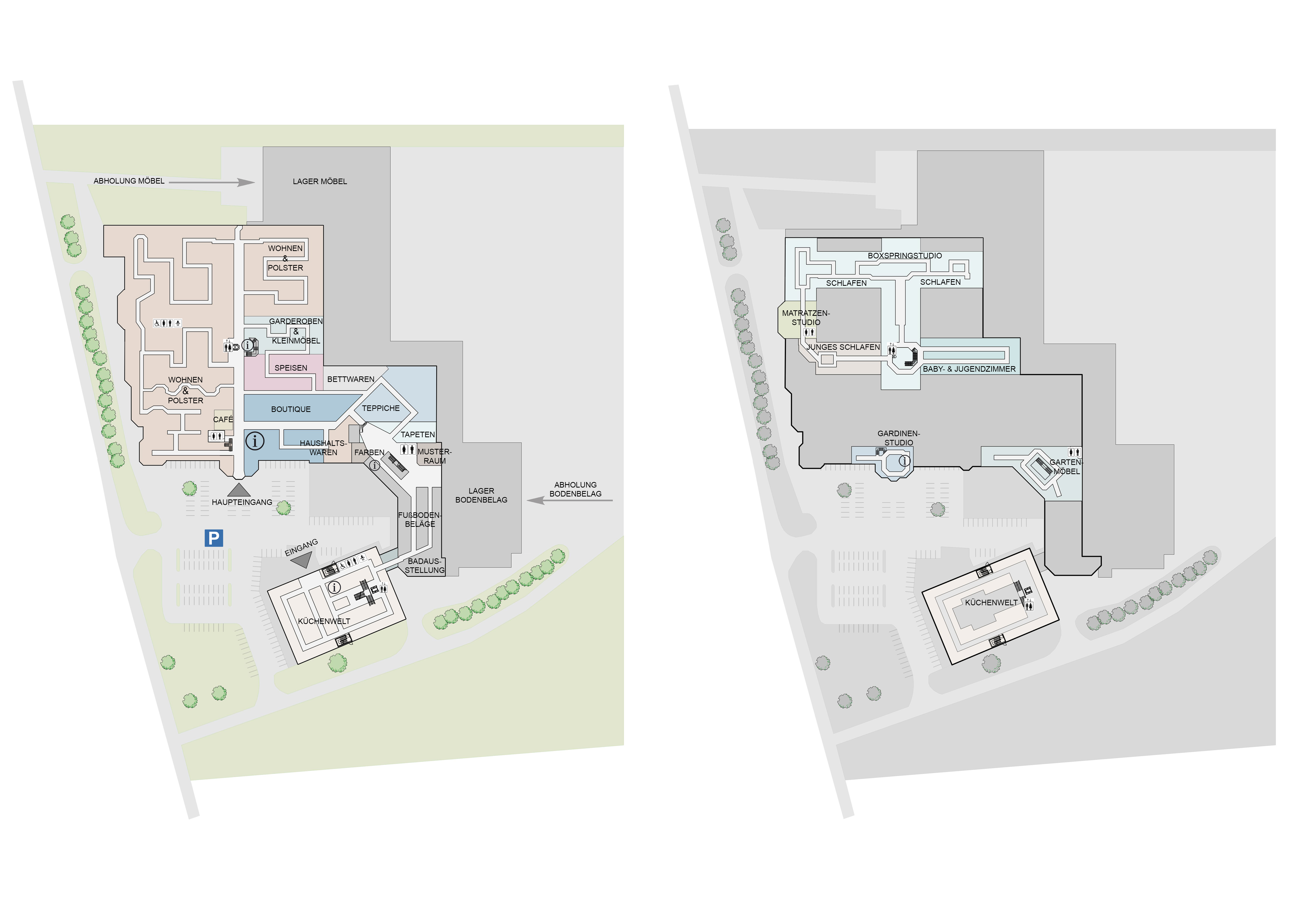 Plan des Möbelhauses - Einrichtungshaus Hansel - Möbelhaus