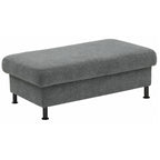 ZEHDENICK Modulmaster MM-ZE1129 XXL-Hocker aus Mikro-Chenille mit schwarzen Beinen, abgebildet auf weißem Hintergrund.