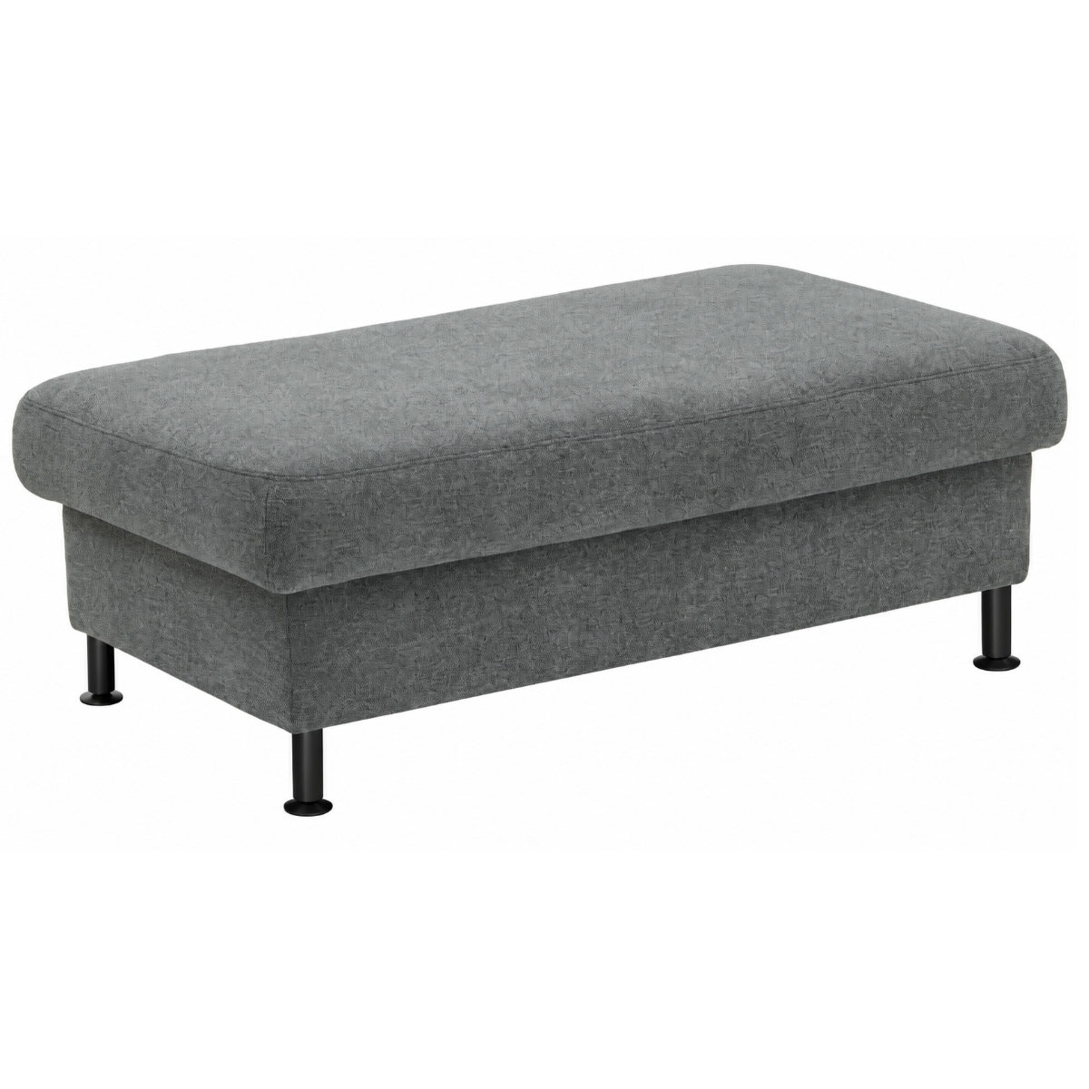 ZEHDENICK Modulmaster MM-ZE1129 XXL-Hocker aus Mikro-Chenille mit schwarzen Beinen, abgebildet auf weißem Hintergrund.