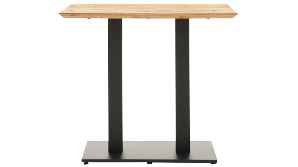 Interliving Bartisch Serie 5104, mit Tischplatte aus heller Wildeiche und schwarzem Metallgestell