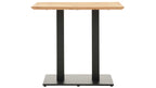 Interliving Bartisch Serie 5104, mit Tischplatte aus heller Wildeiche und schwarzem Metallgestell