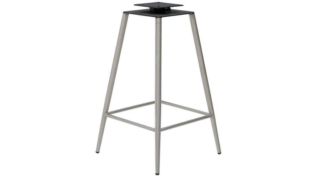 Interliving 5122 Barhocker mit schwarzem Bezug und gebürstetem Edelstahlgestell