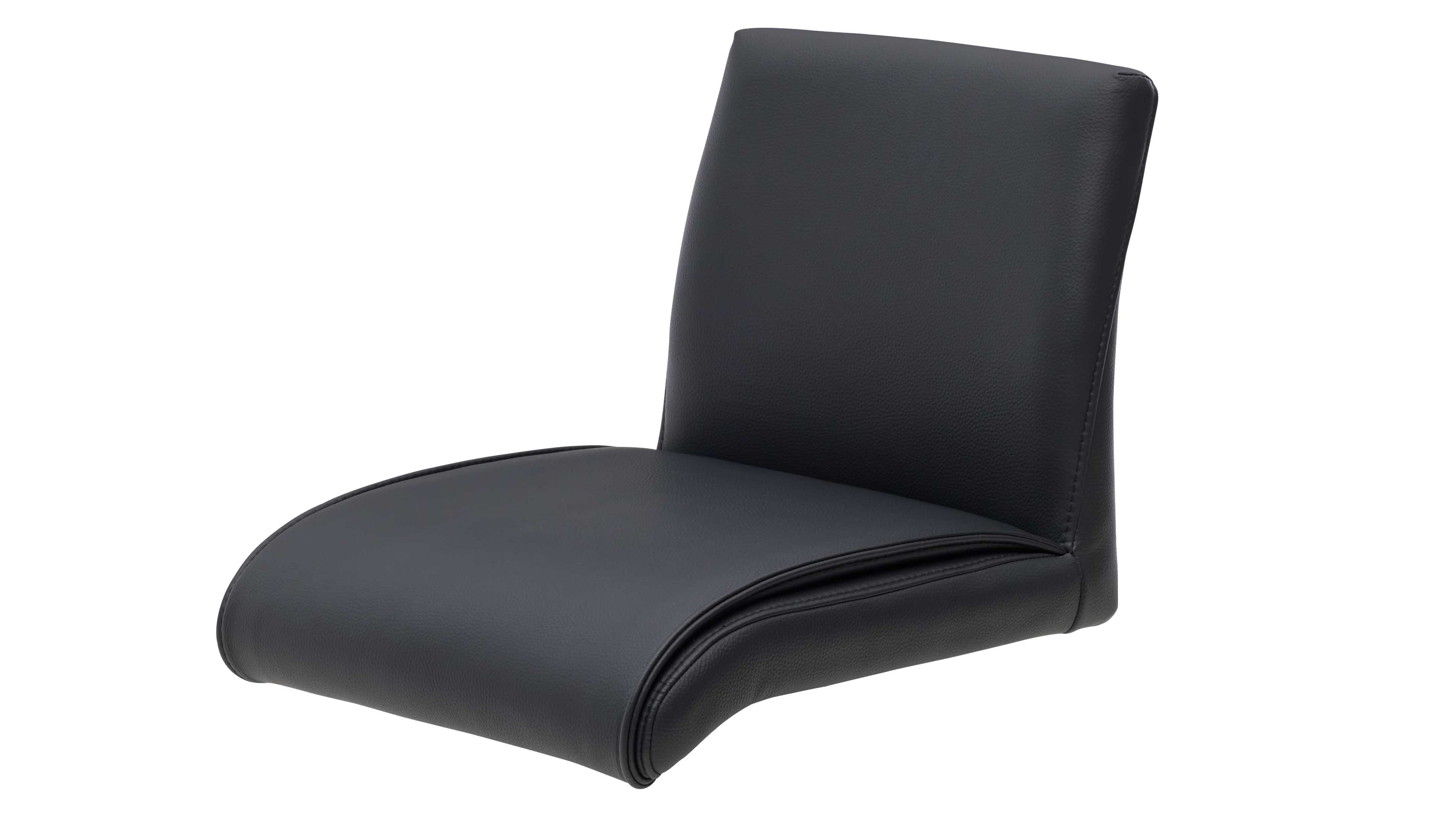 Interliving 5122 Barhocker mit schwarzem Bezug und gebürstetem Edelstahlgestell
