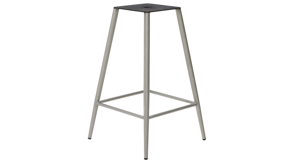 Interliving 5122 Barhocker mit schwarzem Bezug und gebürstetem Edelstahlgestell
