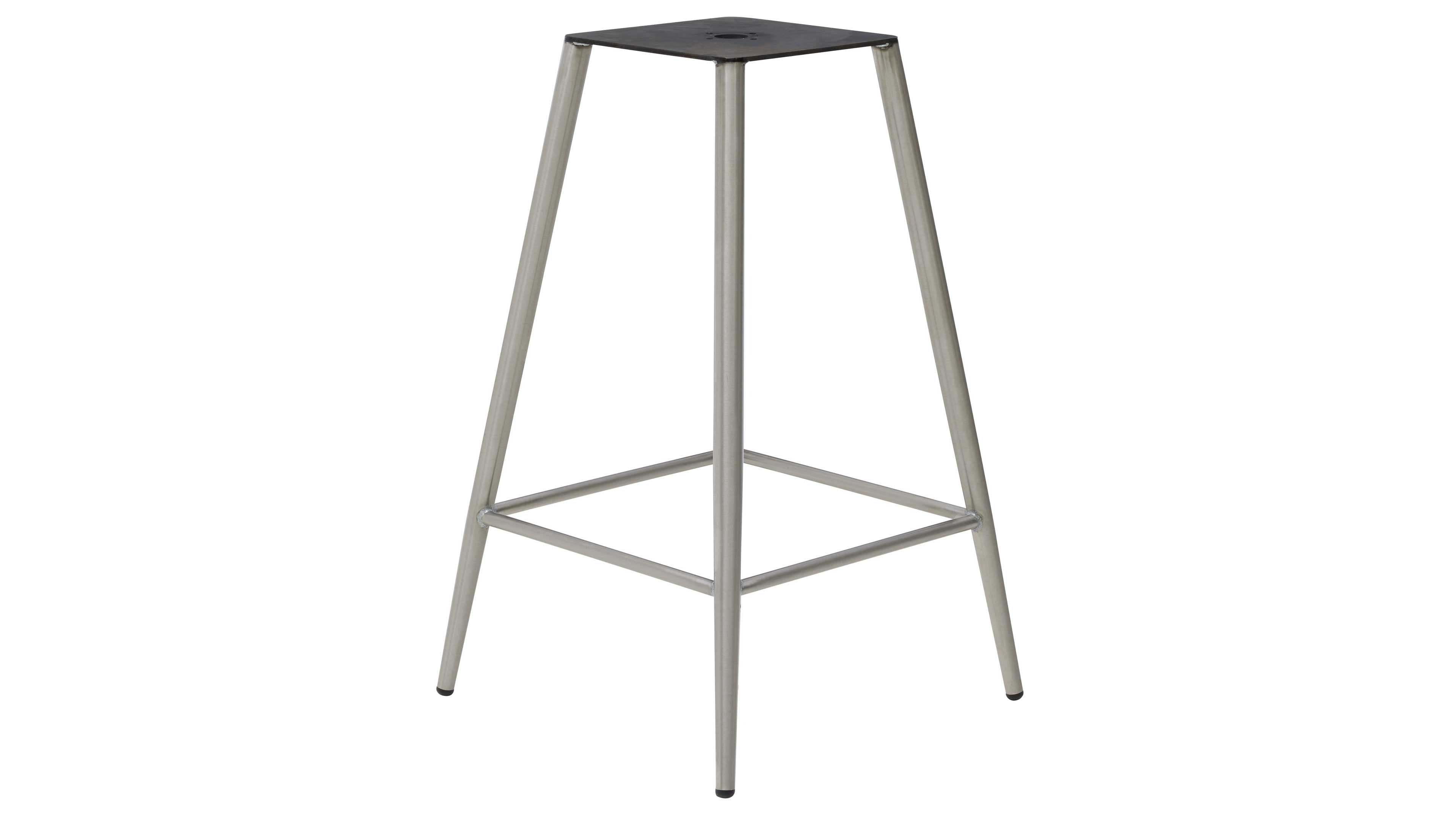 Interliving 5122 Barhocker mit schwarzem Bezug und gebürstetem Edelstahlgestell