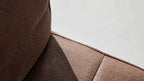 Interliving 5122 Barhocker mit braunem Bezug und gebürstetem Edelstahl-Tellerfuß