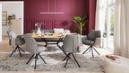 Interliving Serie 5116, Esstisch mit heller Wildeiche und schwarzem Metallgestell im Industrial-Stil