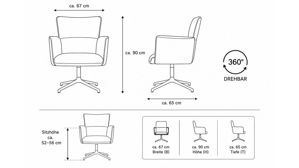 Interliving - 5123 Armlehnstuhl mit hellgrauem Lederbezug, schwarzem Metallgestell und Komfortfunktionen für flexibles Sitzen im Esszimmer