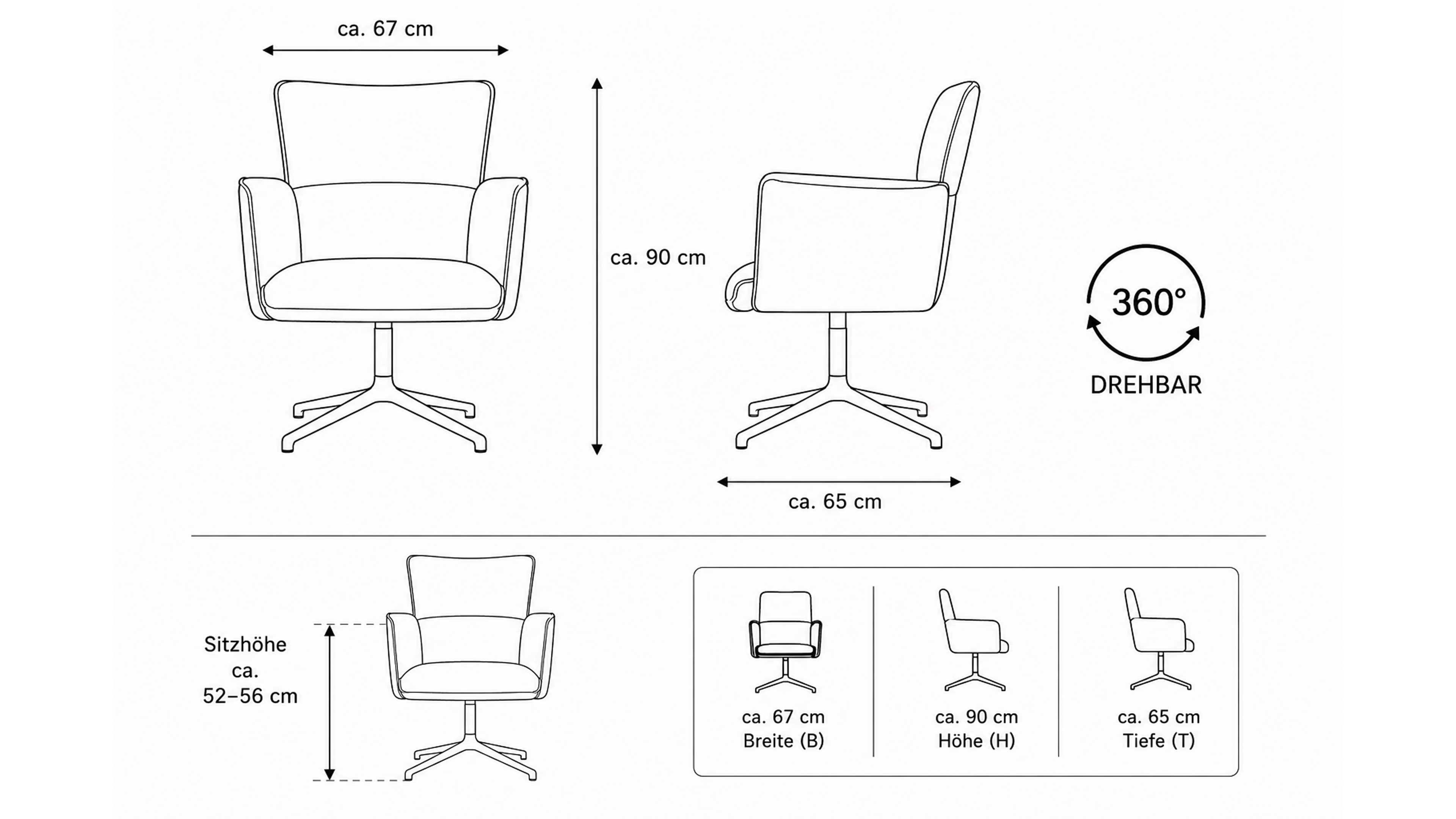 Interliving - 5123 Armlehnstuhl mit hellgrauem Lederbezug, schwarzem Metallgestell und Komfortfunktionen für flexibles Sitzen im Esszimmer