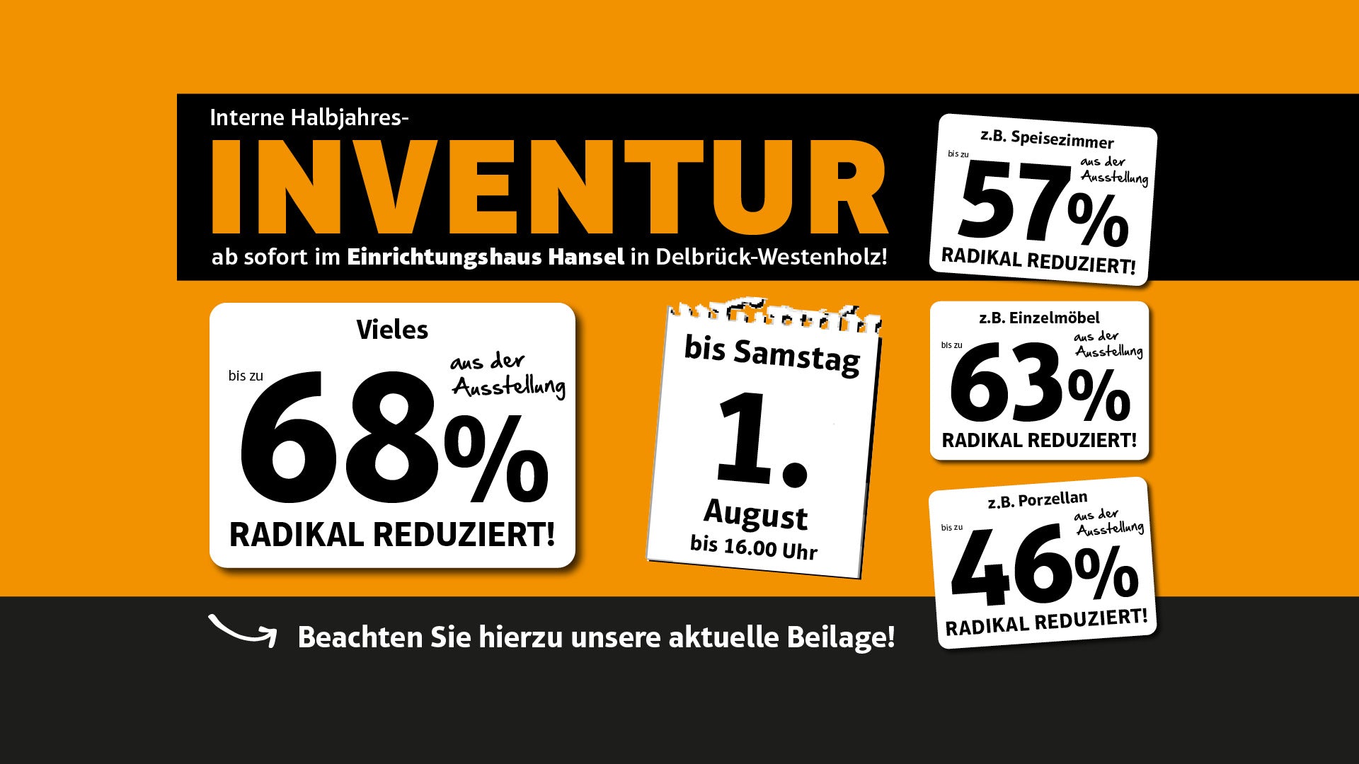 Werbung Inventurverkauf
