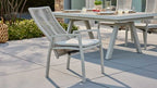 L. C. Wholesaler Positionsstuhl,  Interliving-7011, Art. 259043, Rope beige, Textilen taupe, Alugestell taupe, Kissen beige