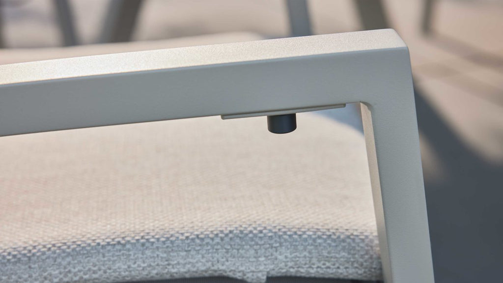 L. C. Wholesaler Positionsstuhl,  Interliving-7011, Art. 259043, Rope beige, Textilen taupe, Alugestell taupe, Kissen beige