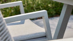 L. C. Wholesaler Positionsstuhl,  Interliving-7011, Art. 259043, Rope beige, Textilen taupe, Alugestell taupe, Kissen beige