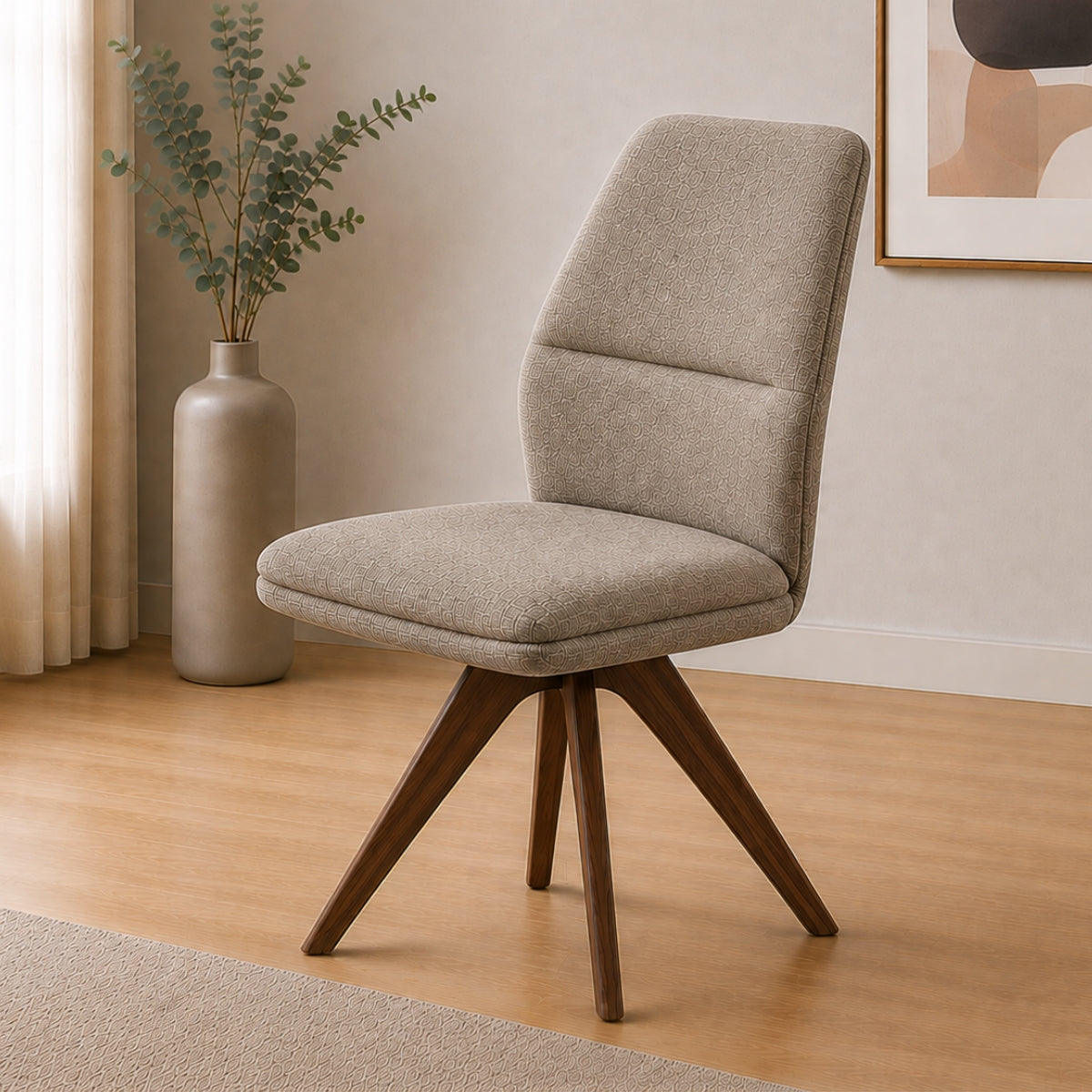 Interliving 5102 Polsterstuhl, Armlehnen, Stoff Tirol-486 taupe, NIEHOFF SITZMÖBEL | IL, modern gestaltet.