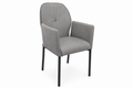 Interliving -5104 Vierfuß-Stuhl mit Armlehnen, gepolstert, Typ BX15-x-ZILCA_Mikrofaser, Dove Grau