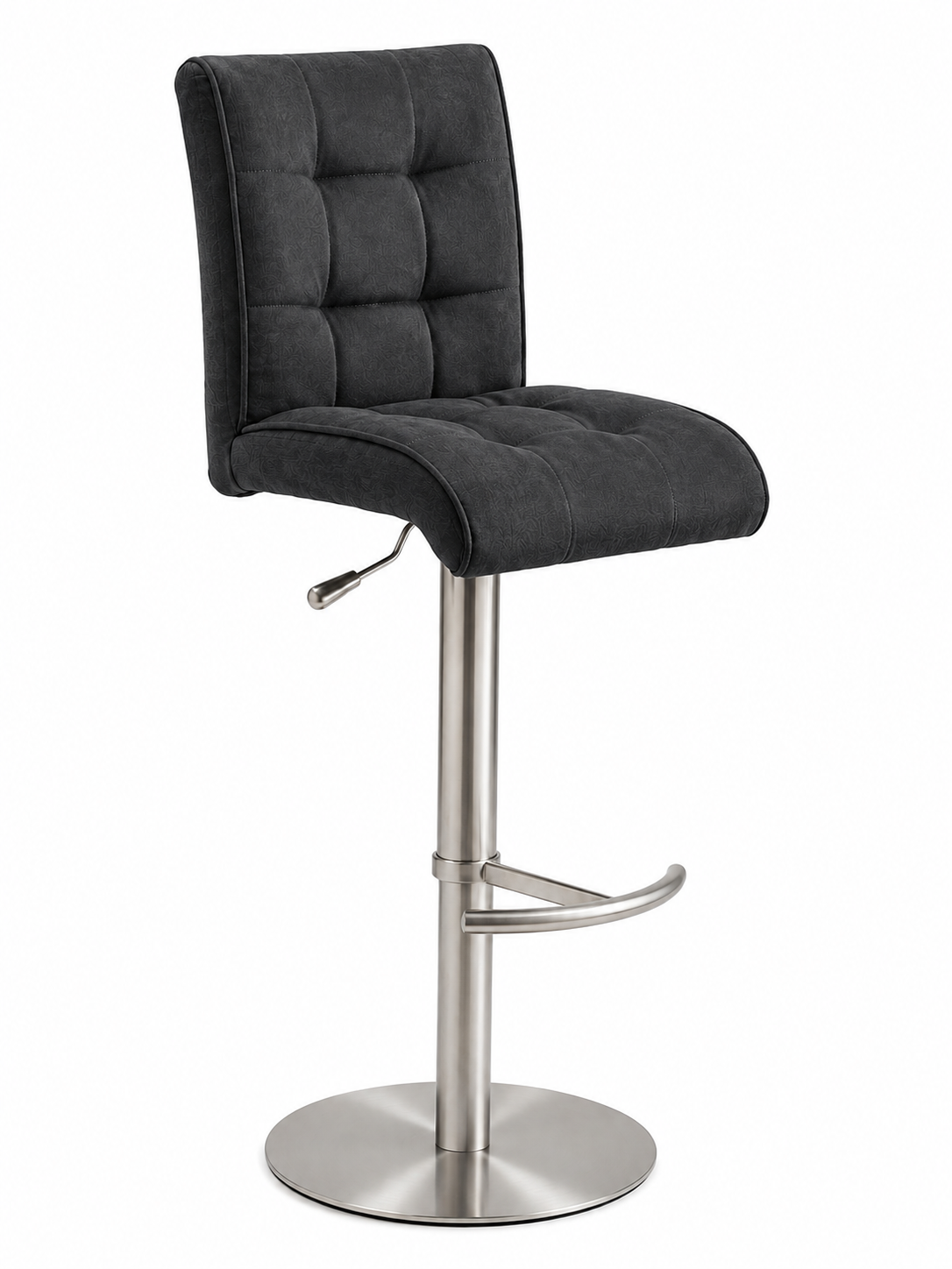 Interliving Serie 5104 Barhocker BILC, schwarz, höhenverstellbar, Metallfuß, Drehfunktion. Marke: MWA | IL.