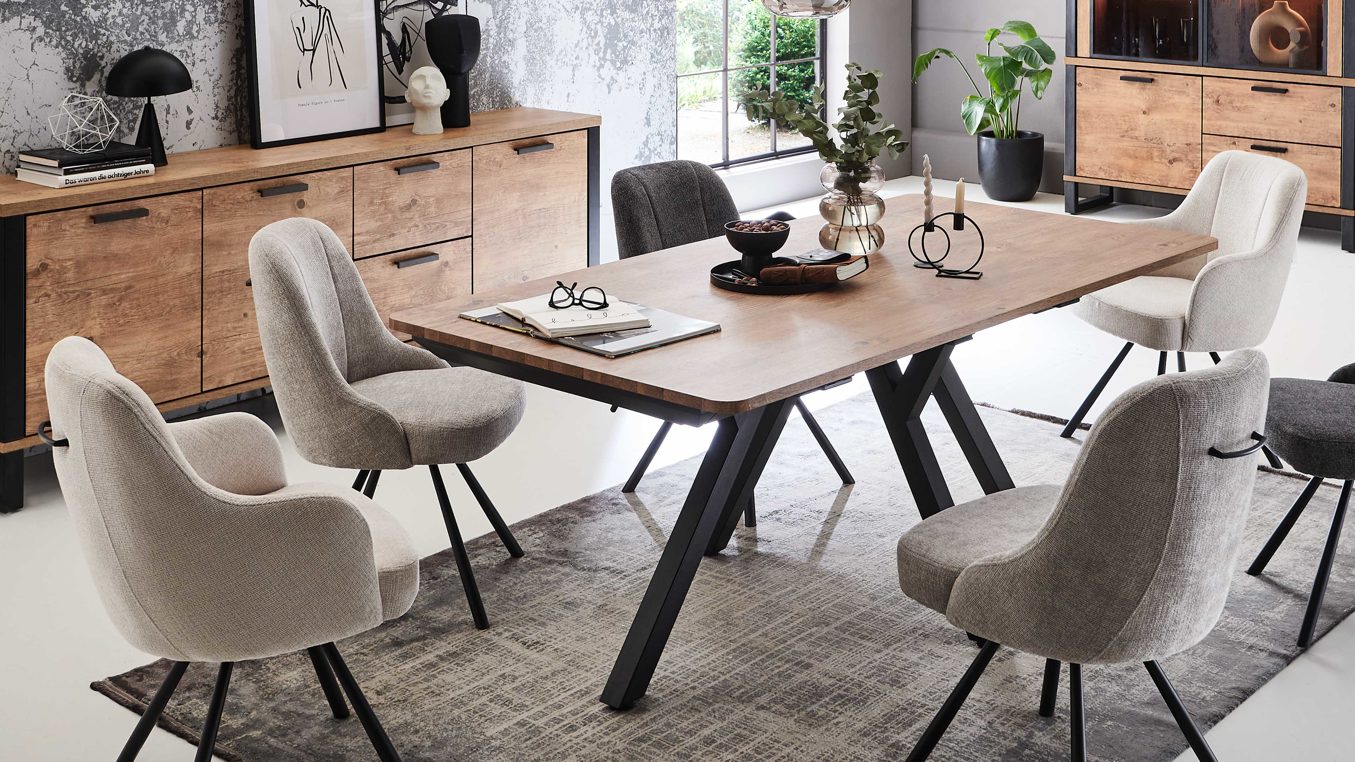 Habufa Ausziehtisch Modell Perth 51793-BRN, 200/280x100 cm, Laminato Barnwood