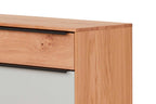 Interliving Serie 6005, Hängeschuhschrank, Typ 805_23 Eiche bianco, Lack Lichtgrau, Balkeneiche, Anthrazit