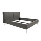 HUKLA® Interliving Serie 1416 Polsterbettgestell 180 x 200 cm, anthrazitfarbenes Leder, hohes Kopfteil, Matratze nicht im Lieferumfang enthalten.