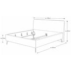 Strichzeichnung: HUKLA® Interliving 1416 Polsterbett 180 x 200 cm, Typ KU29+22968M, Balu Silver, 99 cm Kopfteil, 29 cm Untergestell.