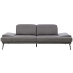 Zweisitzer-Sofa „Interliving 4460“ von Steinpol Polsteria | IL mit dunkelgrauem Stoffbezug und schwarzen Metallfüßen.