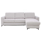 HUKLA® Interliving 4700 Ecksofa, Toni silber, Kaltschaummatratze, Sitzhöhe 45 cm, schwarze Füße W003 F080 M01.