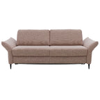 Interliving Serie 4700, Stoff „Loft Siena“, Dreisitzer-Schlafsofa mit schwarzen Aluminiumbeinen, Vorderansicht.