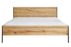 Komplettes Schlafzimmer in Beige-Grau mit heller Eiche