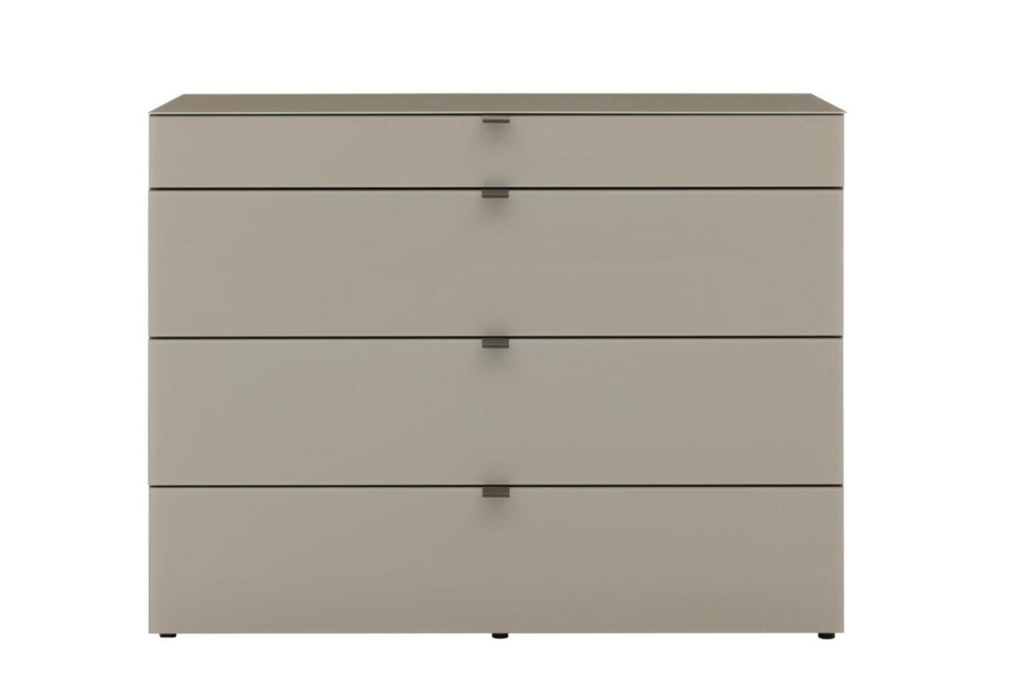 Schubladenkommode Interliving 1211 -IL1211|H04520 in Kieselgrau mit Glasfronten