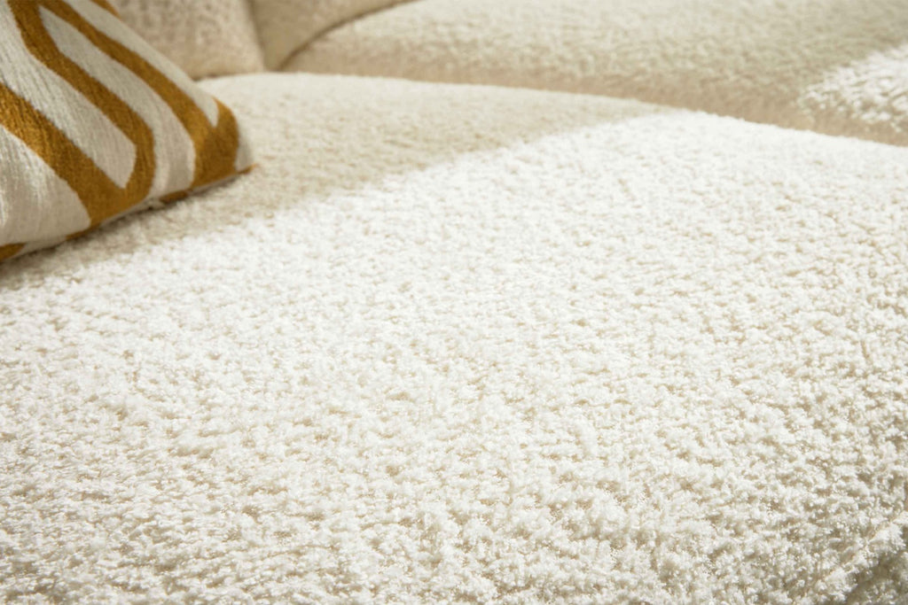 Ecksofa Bouclé Creme