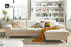 Ecksofa Bouclé Creme