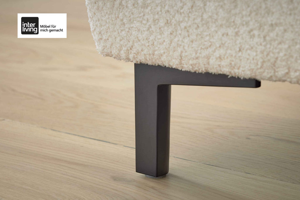 Ecksofa Bouclé Creme