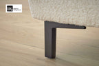 Ecksofa Bouclé Creme