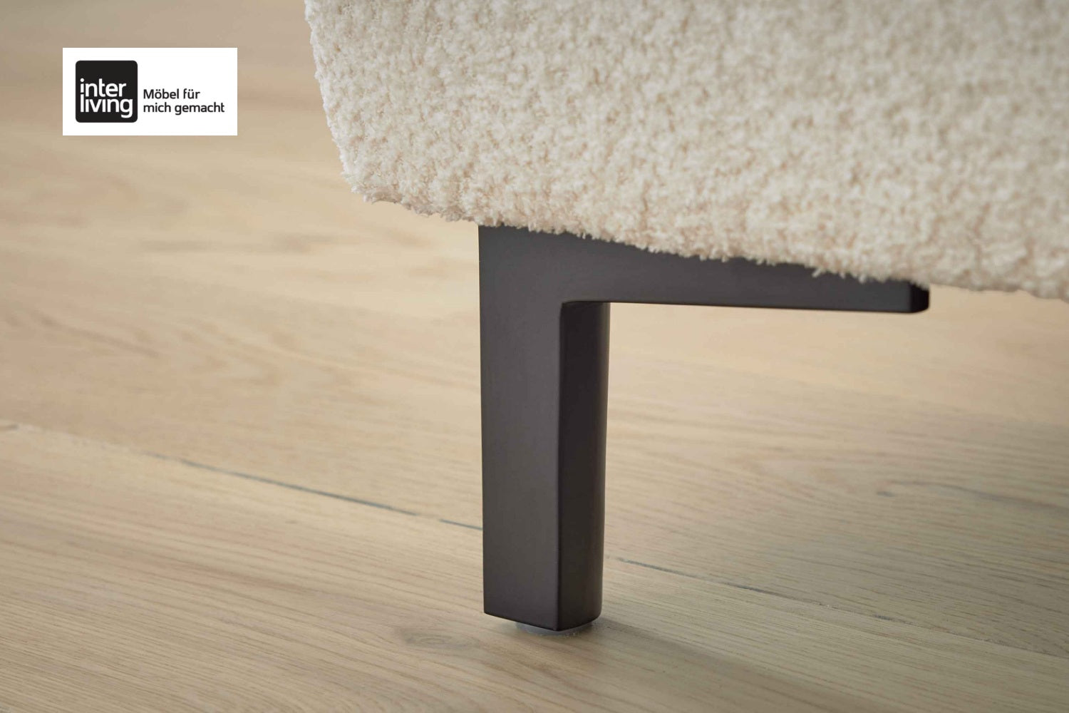 Ecksofa Bouclé Creme