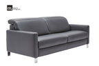 Einzelsofa 3-Sitzer Leder Anthrazit
