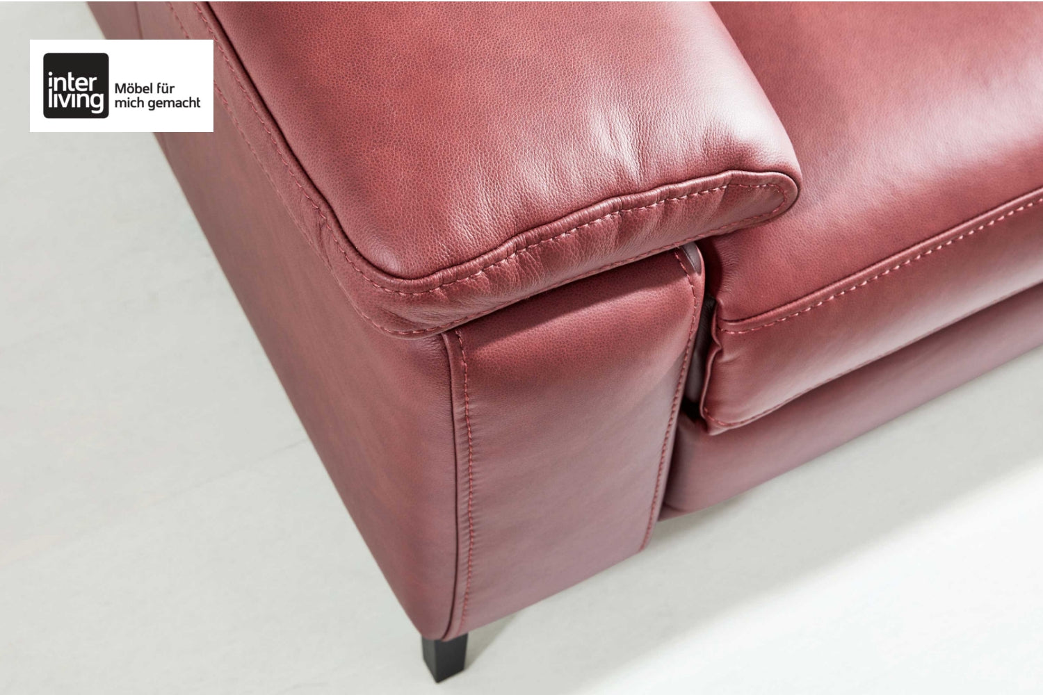Ecksofa Leder Rot Interliving Serie 4054