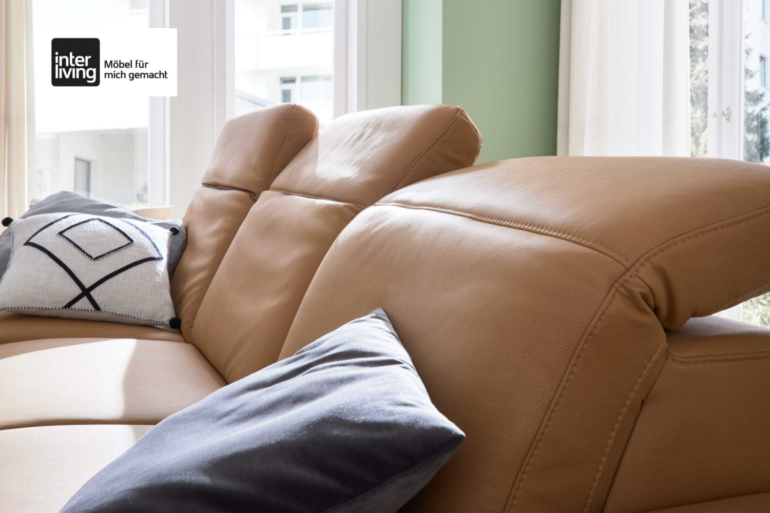 Ecksofa Microfaser Kurkuma Interliving Serie 4064