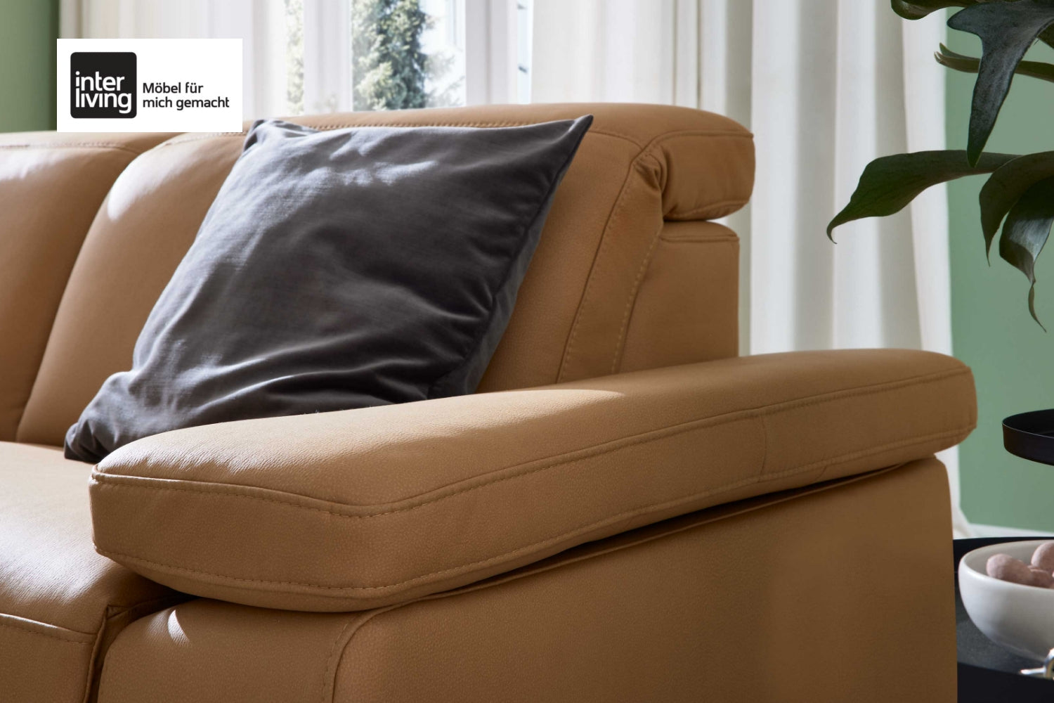 Ecksofa Microfaser Kurkuma Interliving Serie 4064