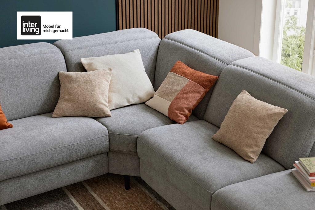 Ecksofa Interliving 4064 Stoff Hellgrau