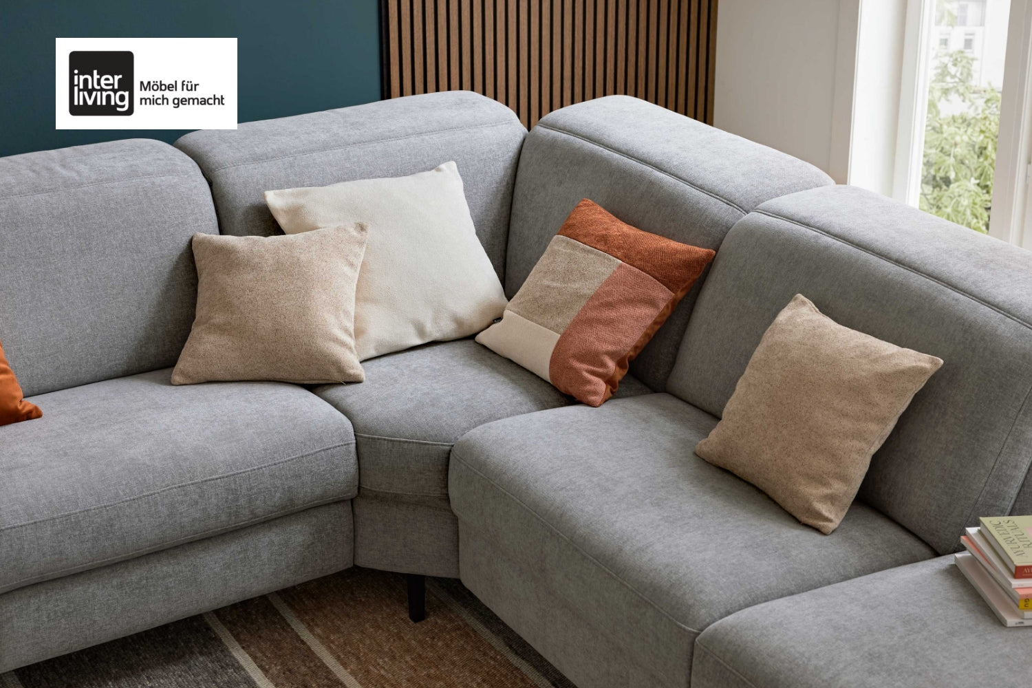 Ecksofa Interliving 4064 Stoff Hellgrau