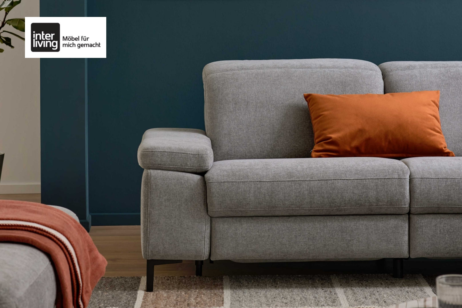 Ecksofa Interliving 4064 Stoff Hellgrau