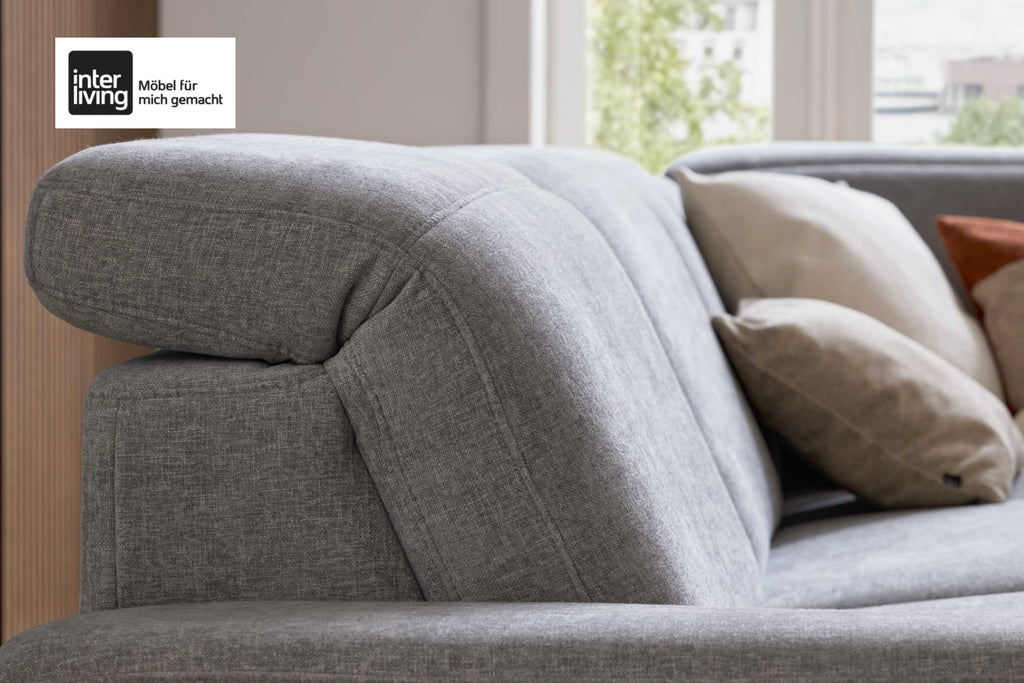 Ecksofa Interliving 4064 Stoff Hellgrau