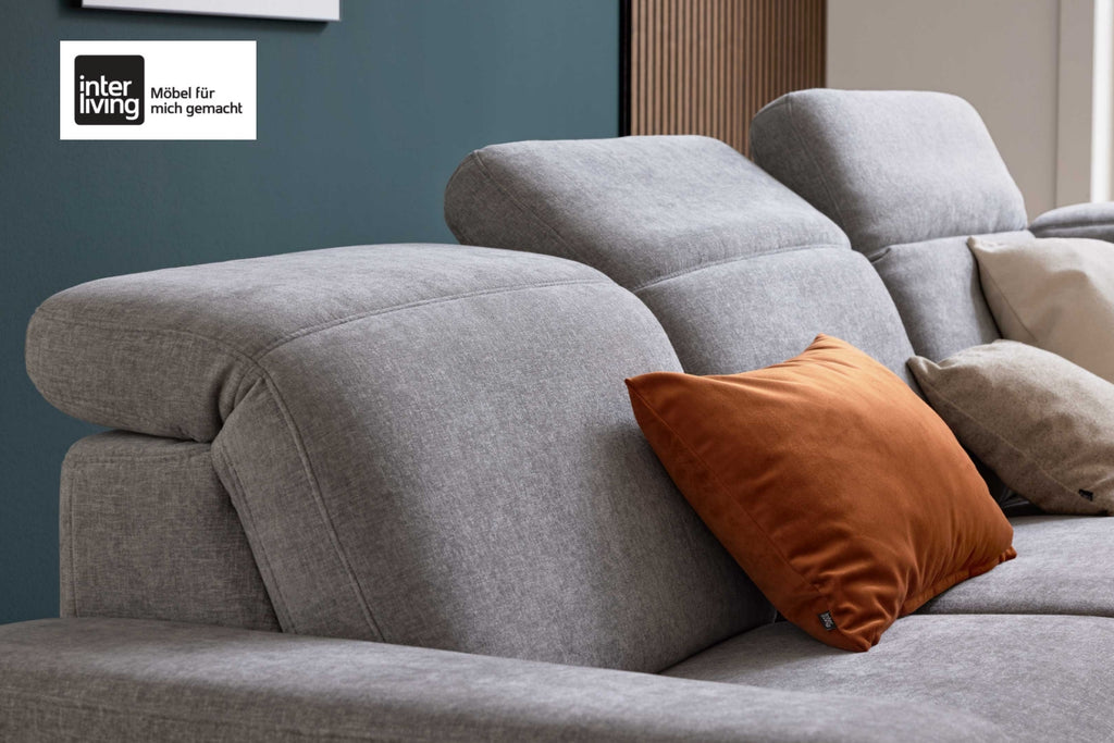 Ecksofa Interliving 4064 Stoff Hellgrau