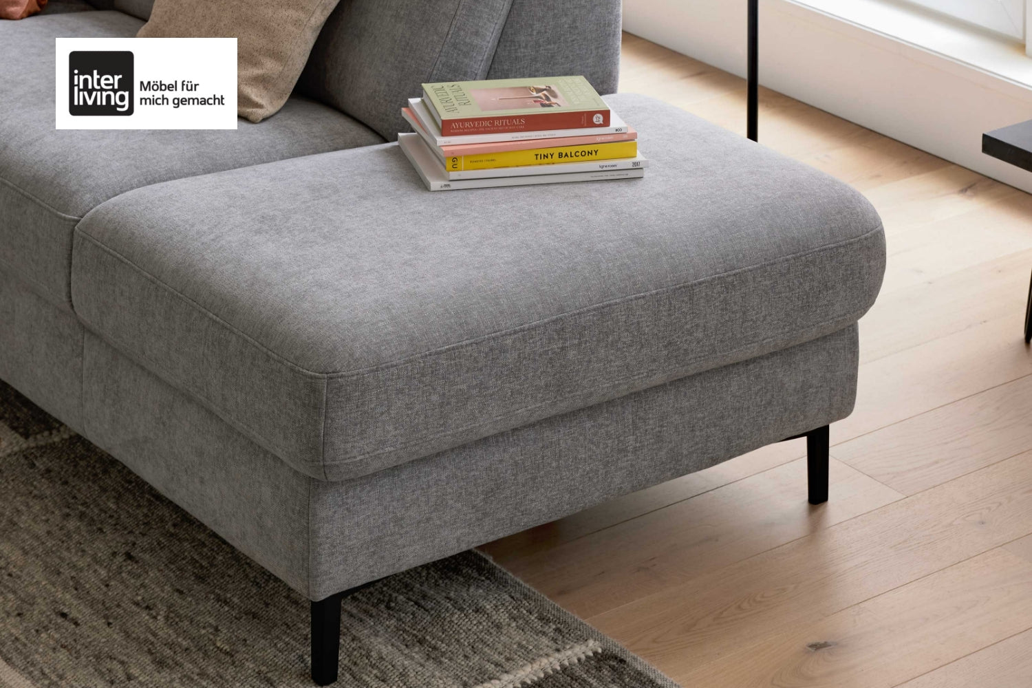 Ecksofa Interliving 4064 Stoff Hellgrau