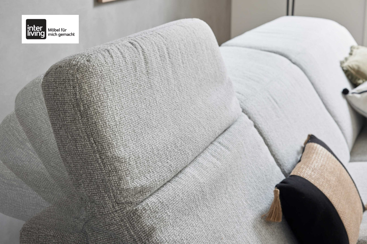 Interliving Serie 4065 Ecksofa Stoff Weiß