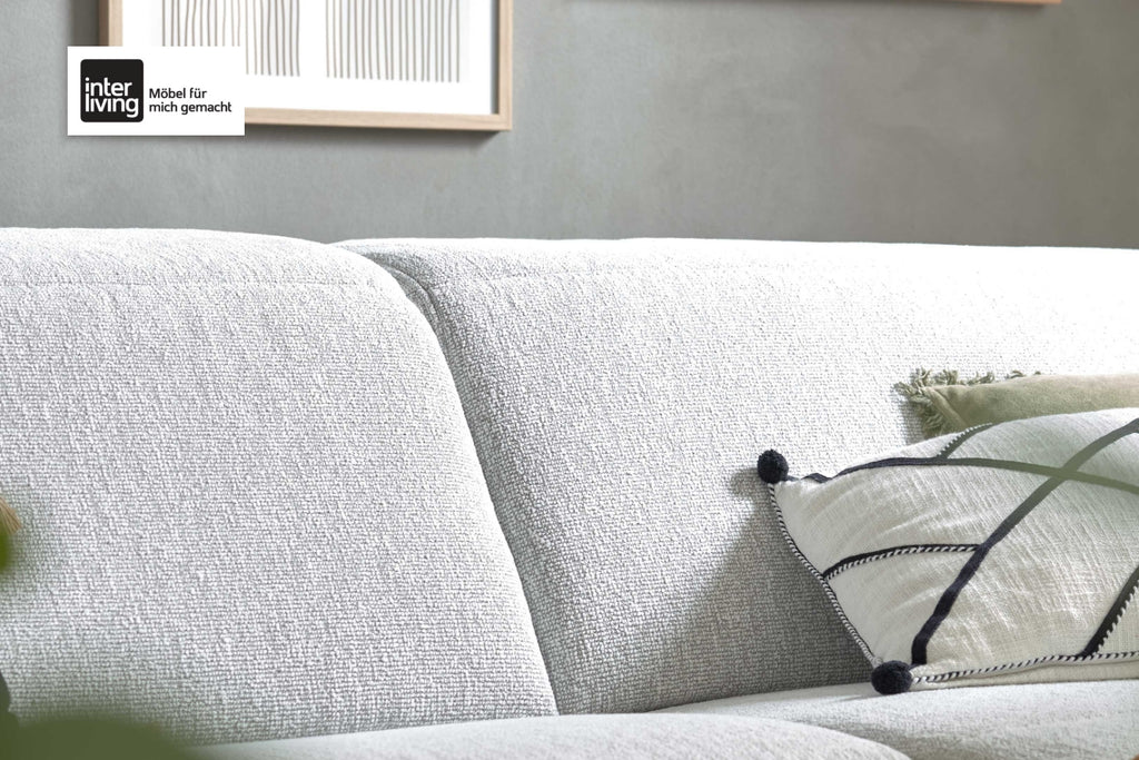 Interliving Serie 4065 Ecksofa Stoff Weiß