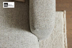 Interliving Serie 4066 Ecksofa mit grauem Stoffbezug und schwarzen Metallfüßen