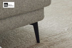 Interliving Serie 4066 Ecksofa mit grauem Stoffbezug und schwarzen Metallfüßen