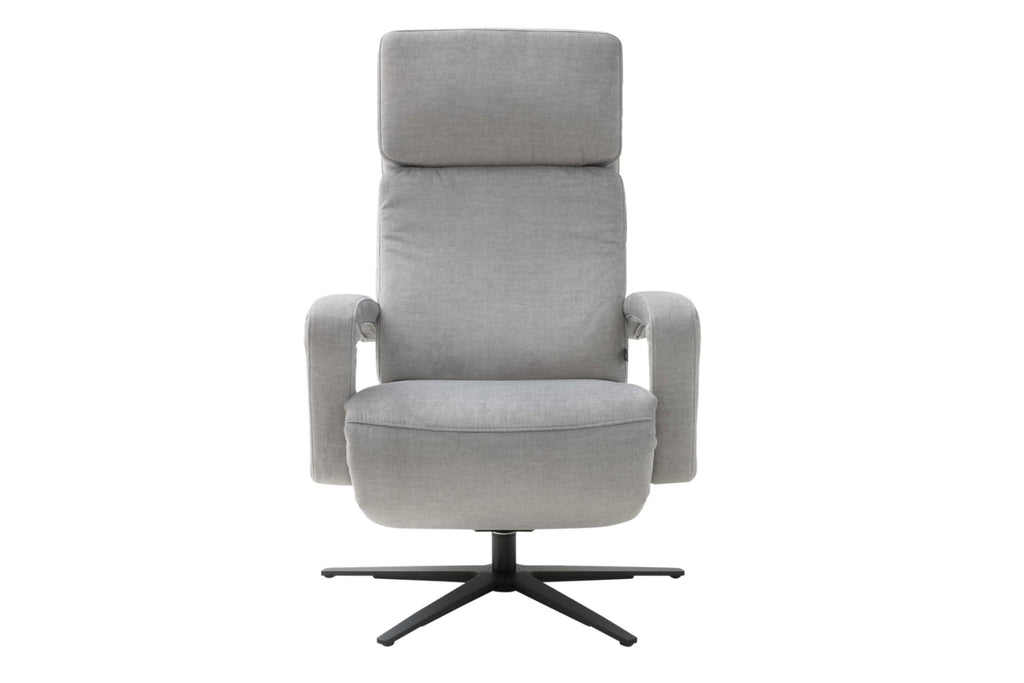 Relaxsessel Stoff Hellgrau