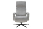 Relaxsessel Stoff Hellgrau